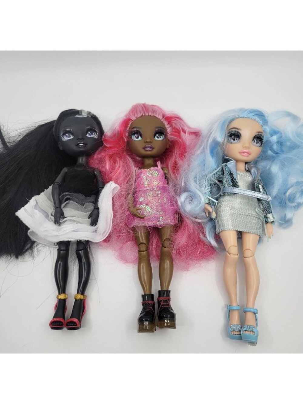RAINBOW HIGH Lot of 3 Dolls - Jointed with Outfits & Shoes - EUC